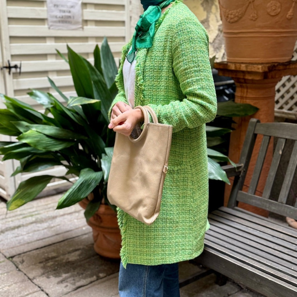 Bolso Anilla Piel Taupe
