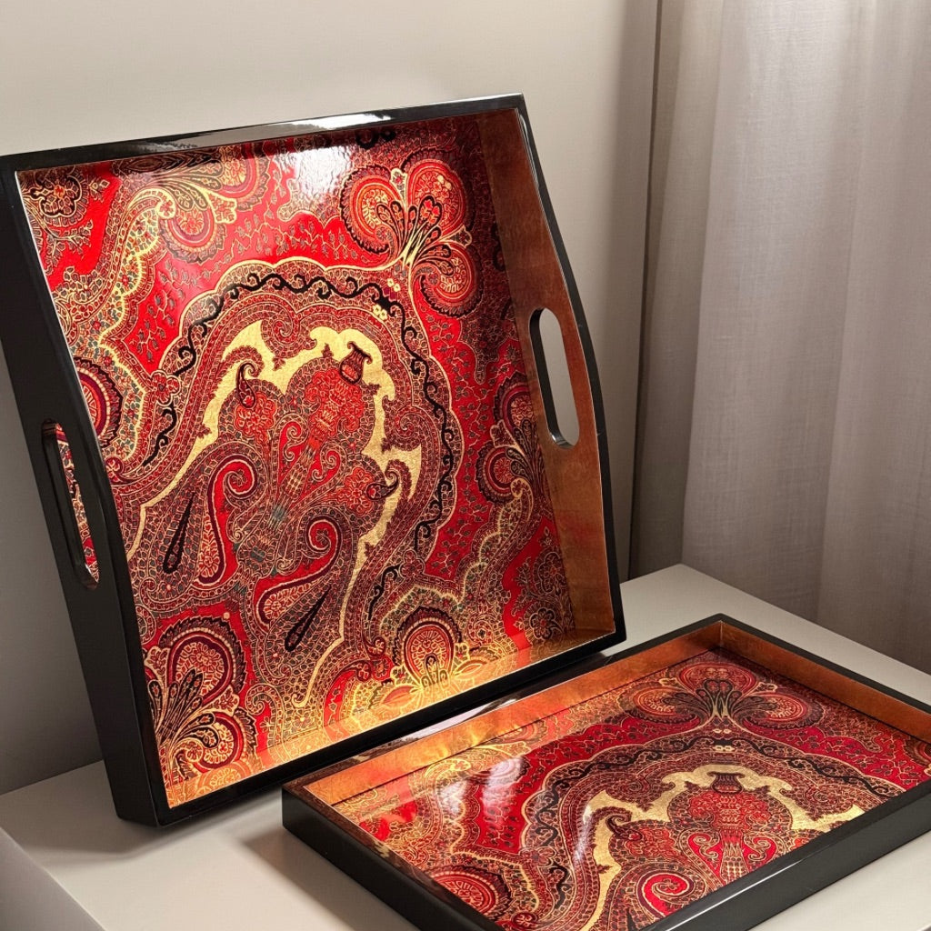 Bandeja Lacada Cuadrada Jaipur