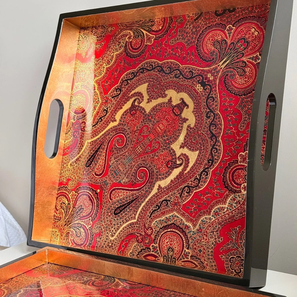 Bandeja Lacada Cuadrada Jaipur