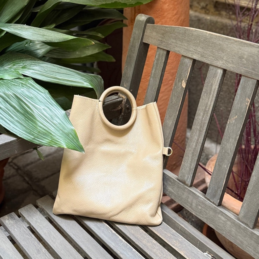 Bolso Anilla Piel Taupe