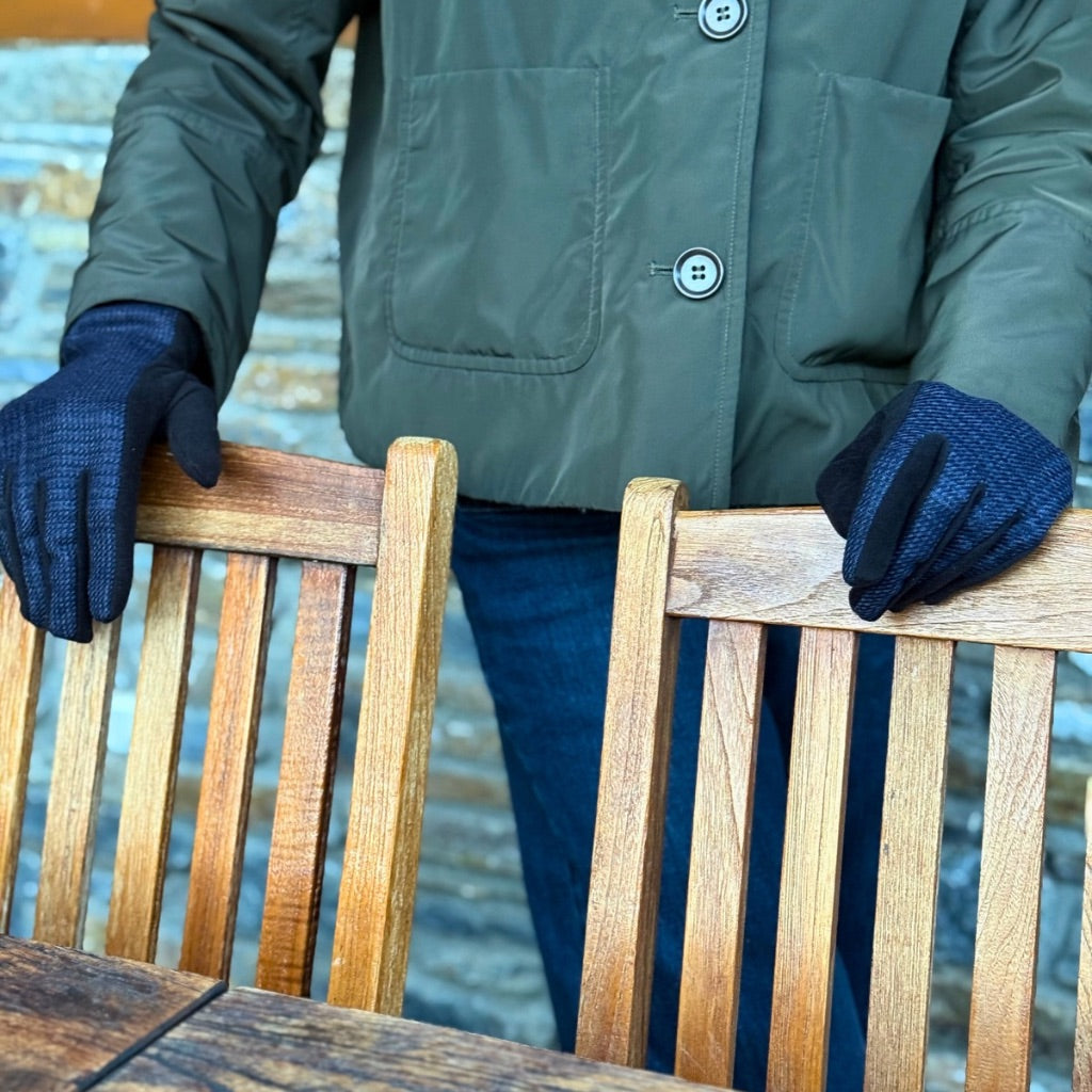 Guantes Pata de Gallo Azul