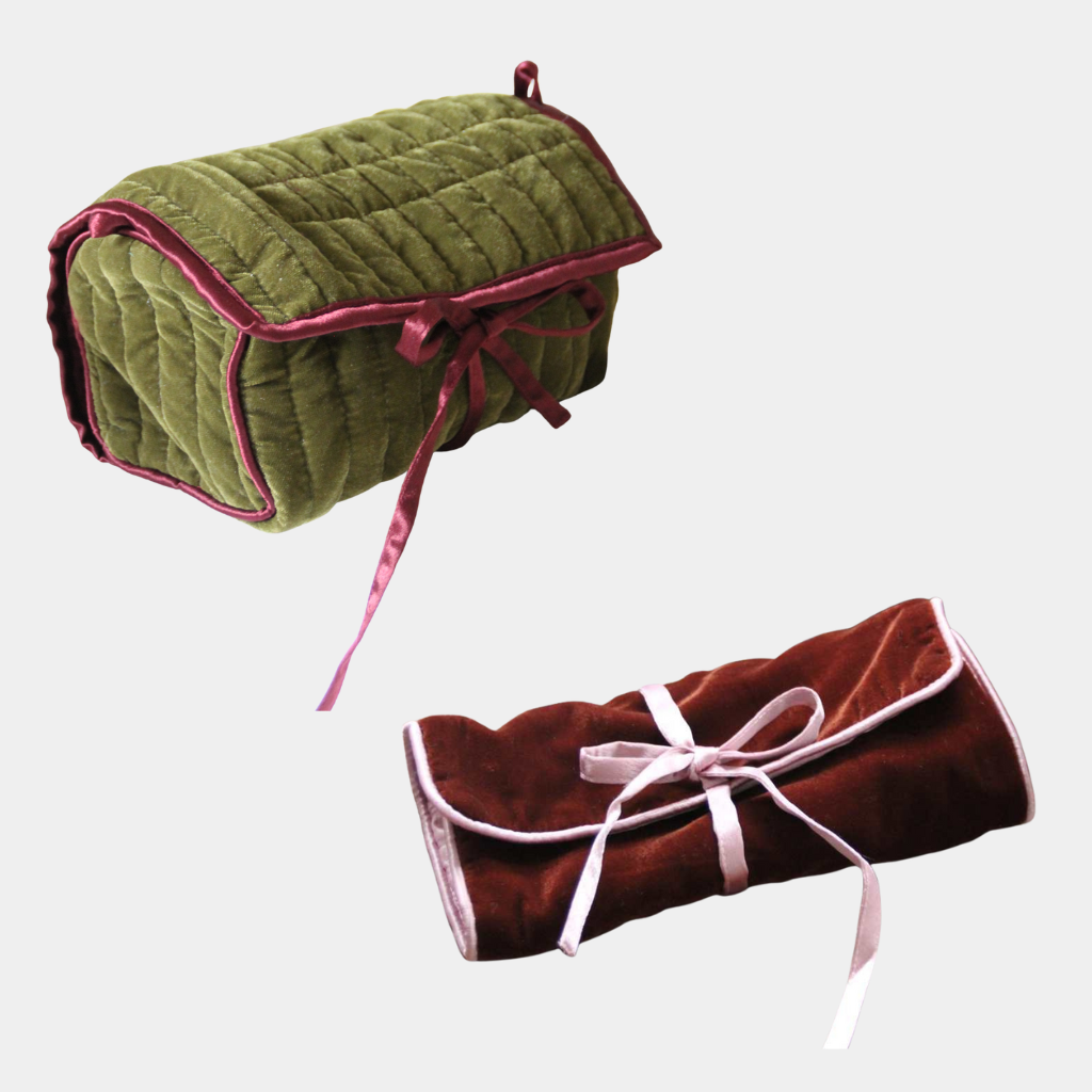 Pack Neceser Verde y Burdeos y Joyero Teja y Rosa Palo