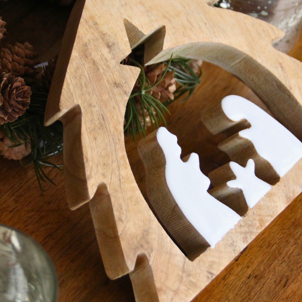 Belén de Madera Blanco