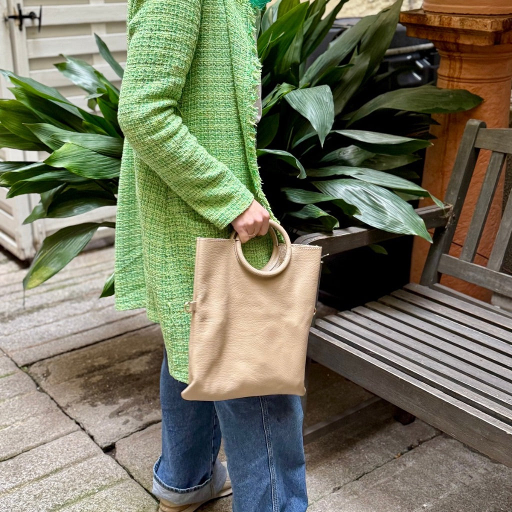 Bolso Anilla Piel Taupe