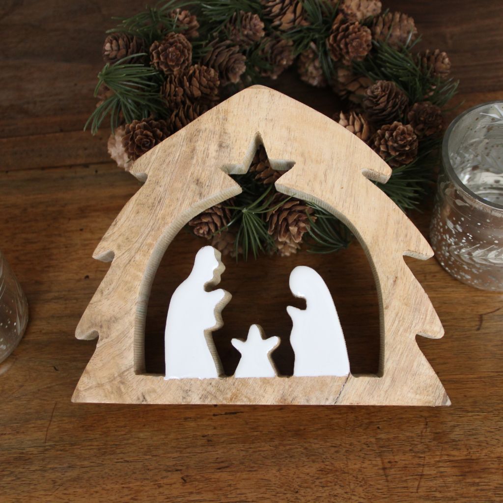 Belén de Madera Blanco