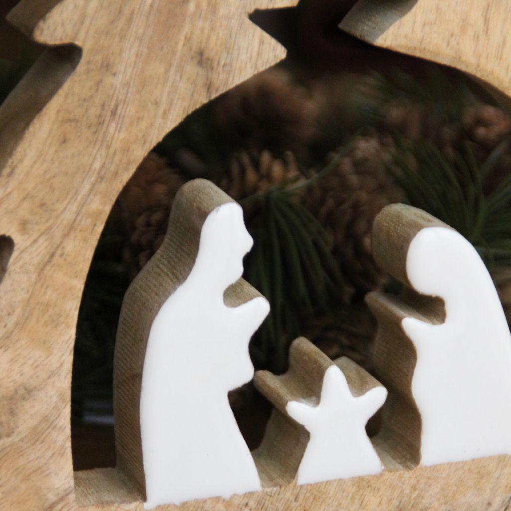 Belén de Madera Blanco