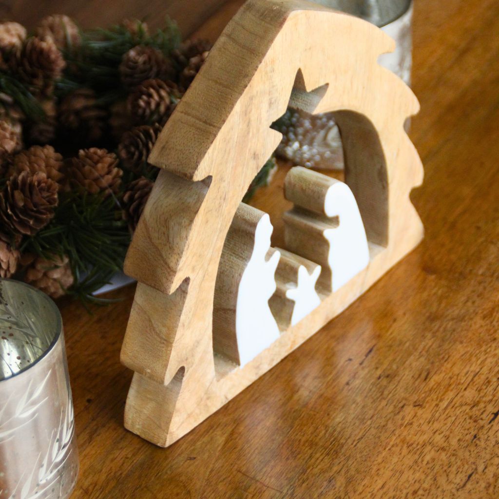 Belén de Madera Blanco