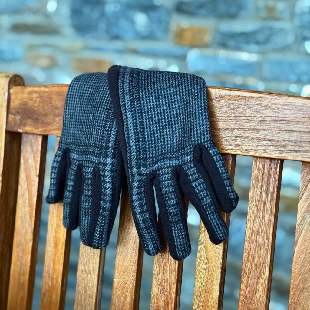 Guantes Tela Pata de Gallo Gris