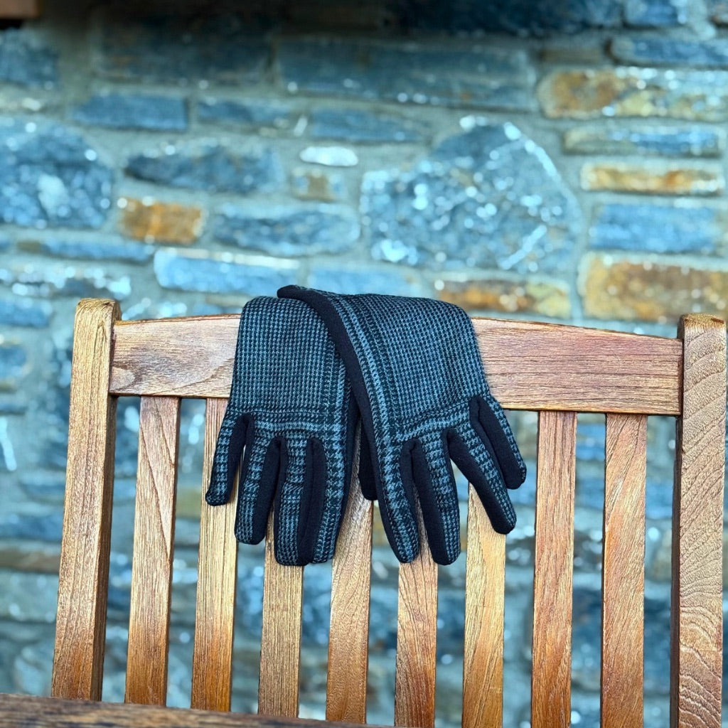 Guantes Tela Pata de Gallo Gris