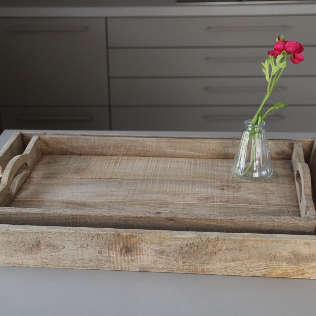 Large Rectangular Wooden Tray