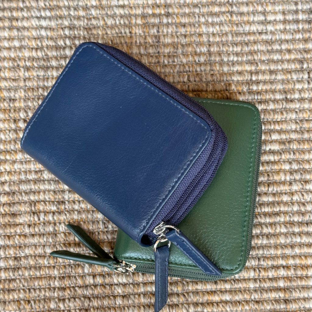 Taupe Leather Suitcase Identifier