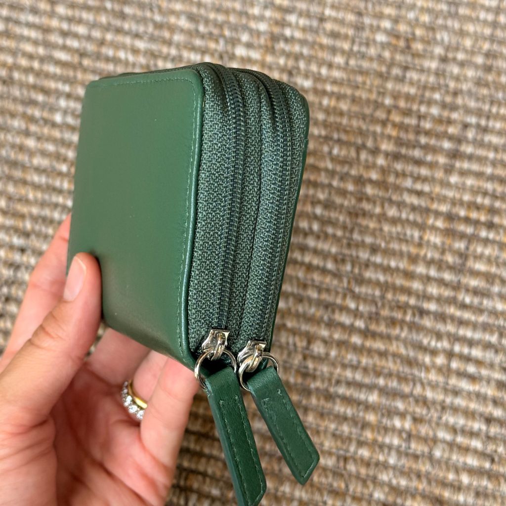 Taupe Leather Suitcase Identifier