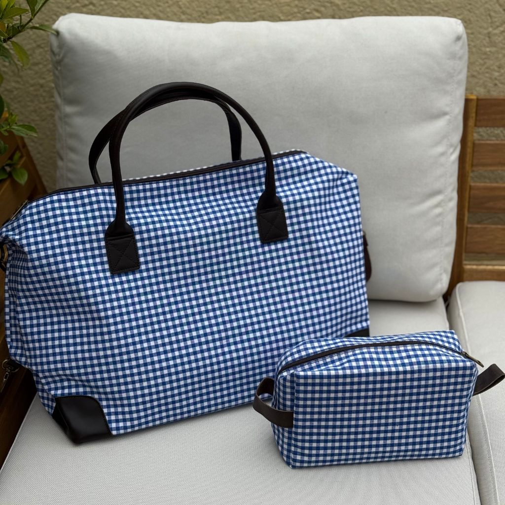 Bolsa Salerno Vichy Azul