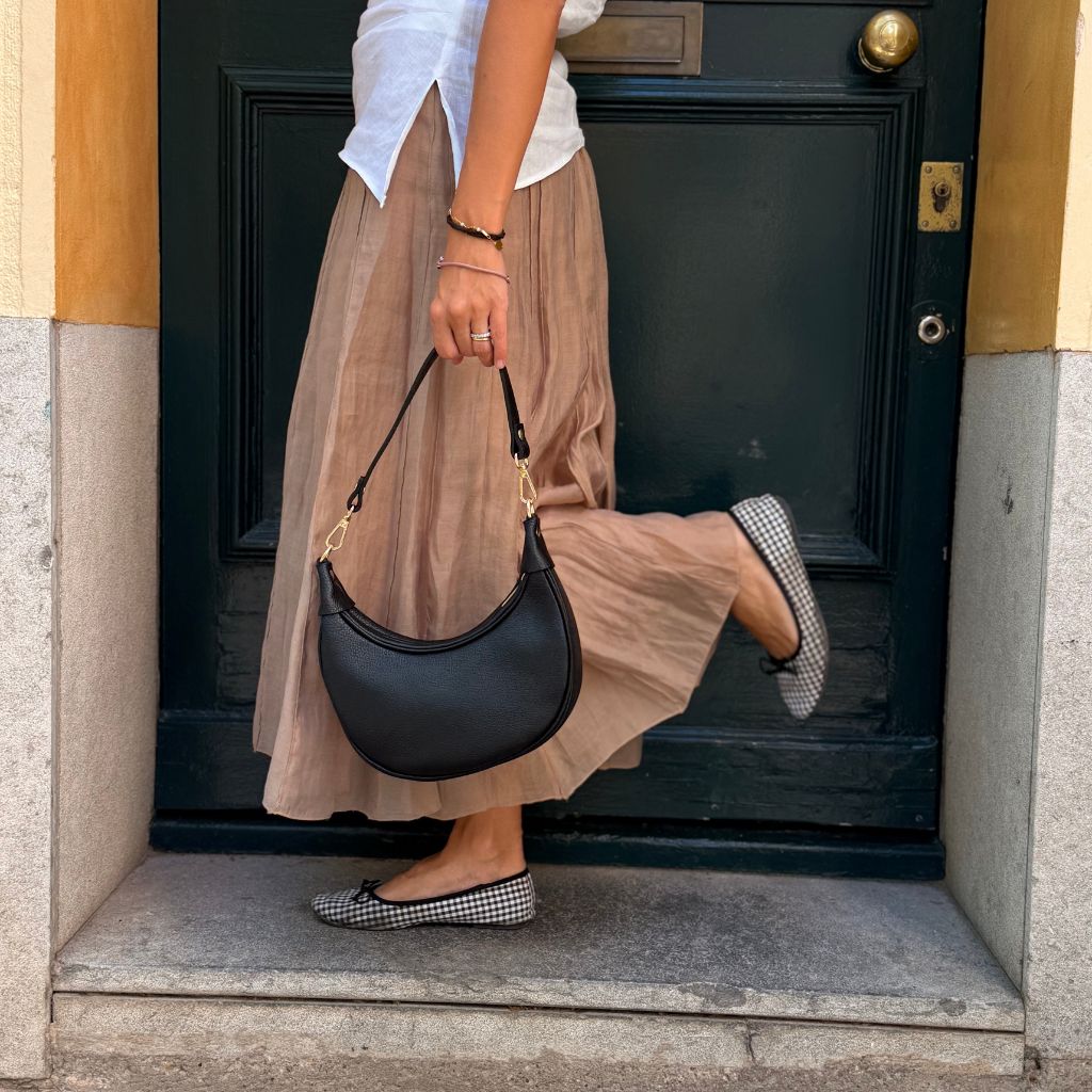 Bolso Hombro Piel Negro