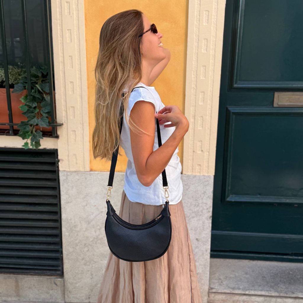 Bolso Hombro Piel Negro