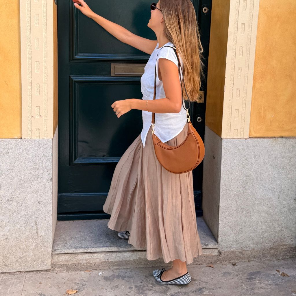 Bolso Hombro Piel Camel