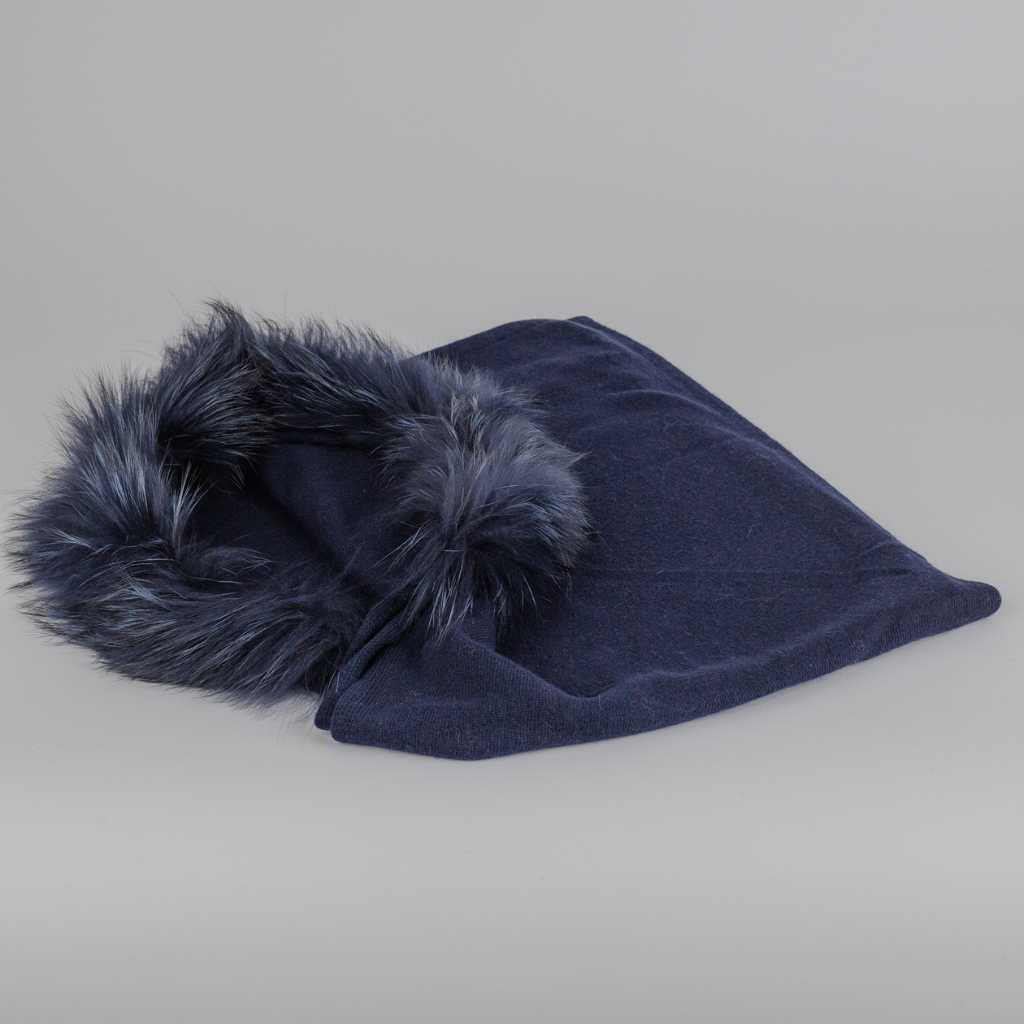 Chal estola con visón en color marino