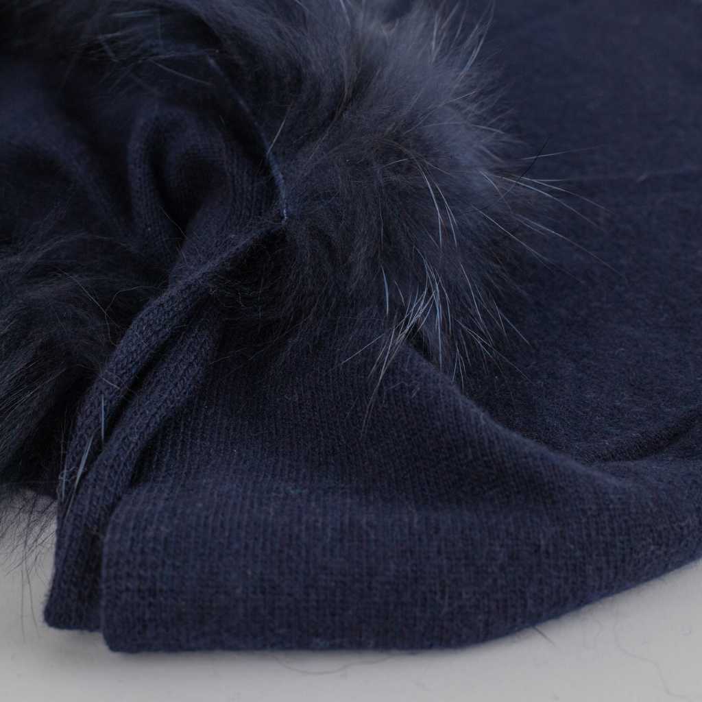 Chal estola con visón en color marino