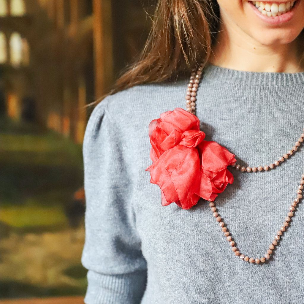 Collar Largo Flor