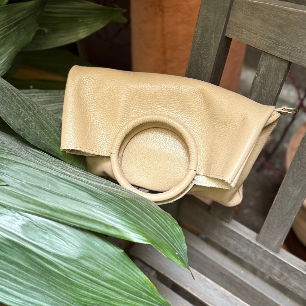 Bolso Anilla Piel Taupe