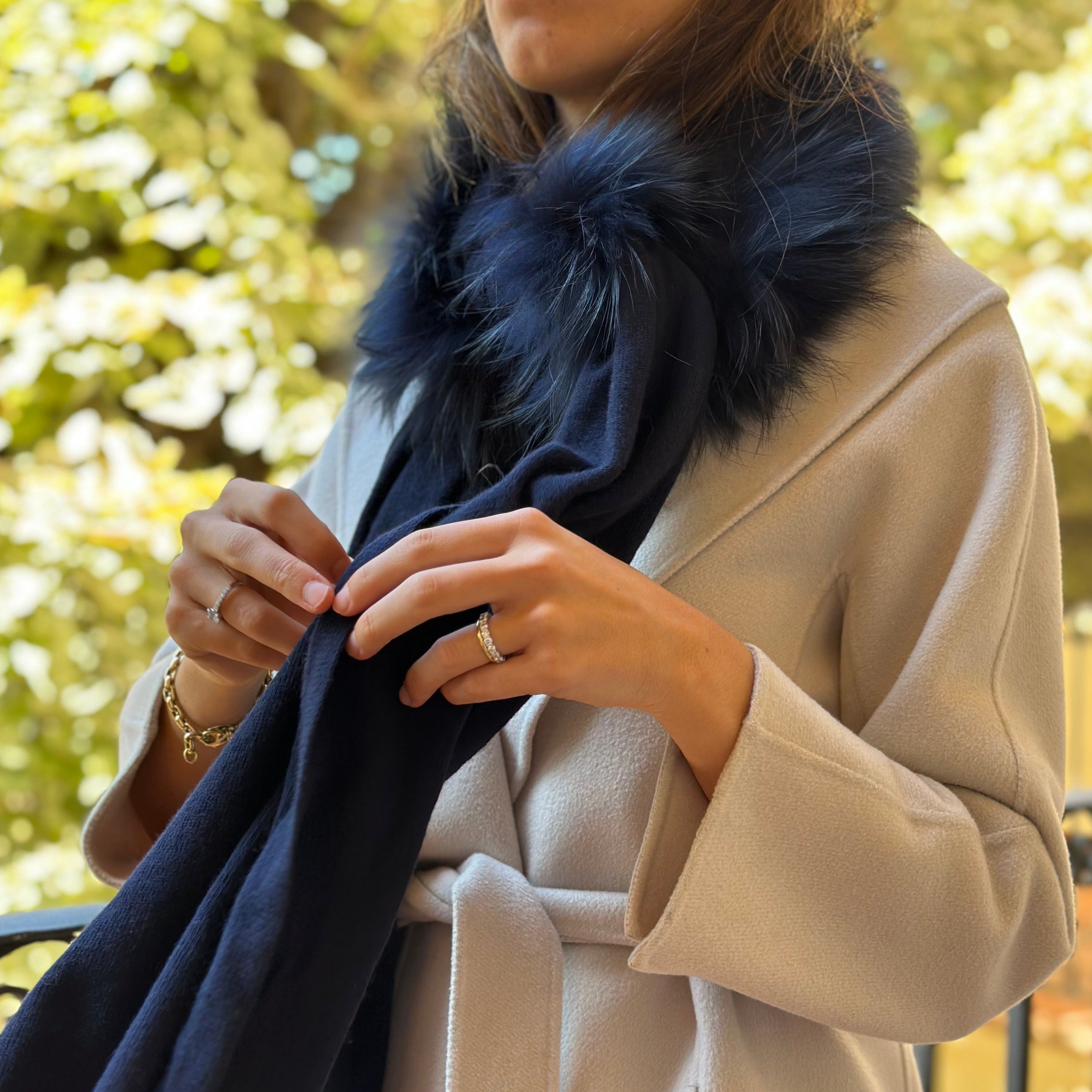 Chal Estola Con Visón Marino