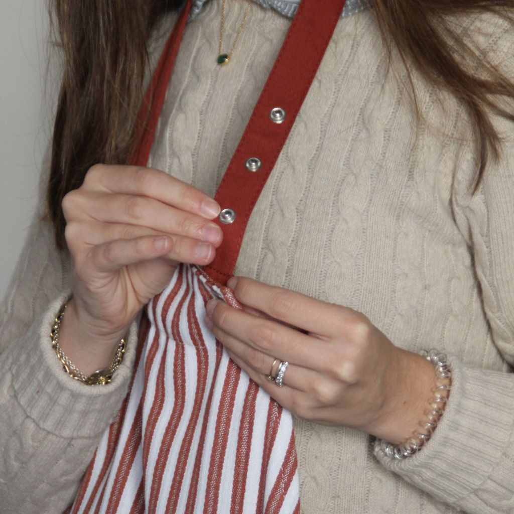 Delantal Rayas Granate