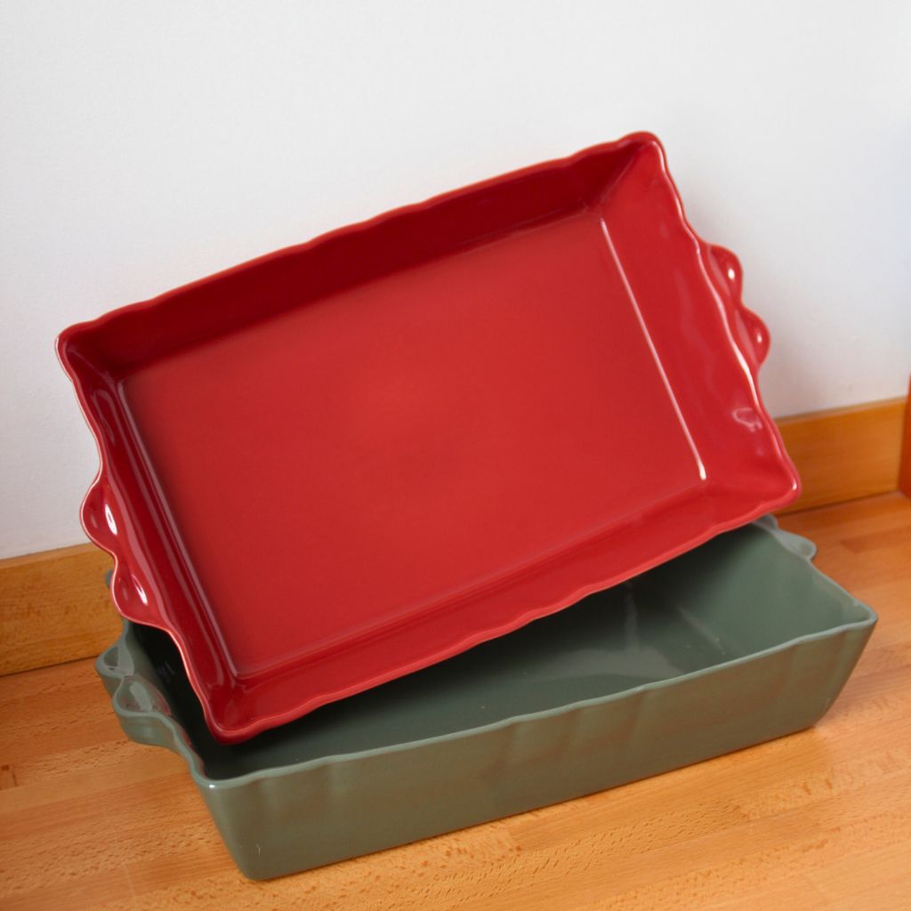 Fuente de Horno Rectangular Granate Grande