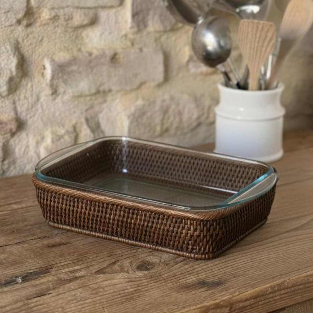 Rattan Oval Serving Platter