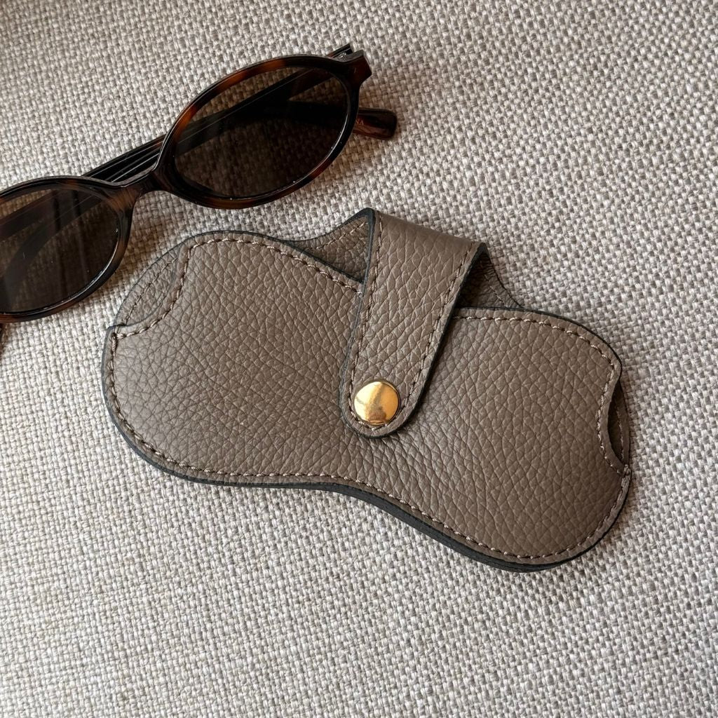 Funda Gafas Piel Marrón