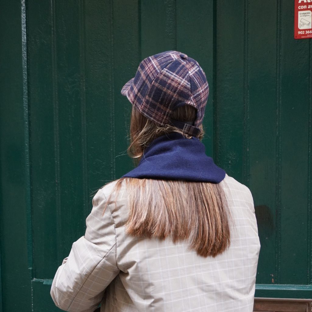 Gorra Cuadros Escoceses Azul Marino