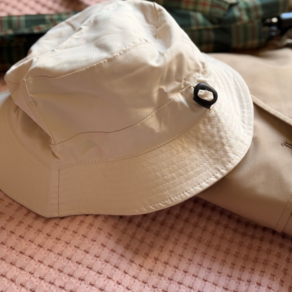 Gorro Lluvia Plegable Beige Claro