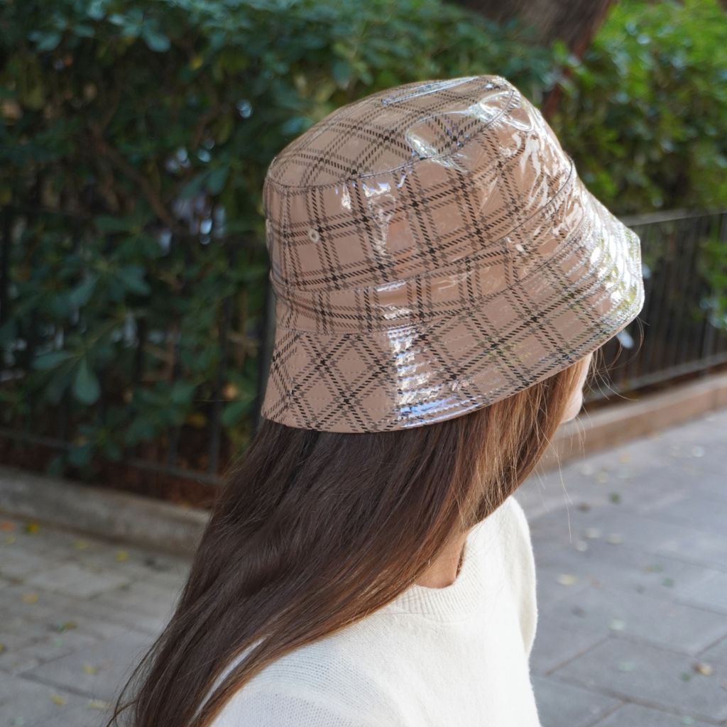 Gorro Lluvia Cuadros Escoceses Beige