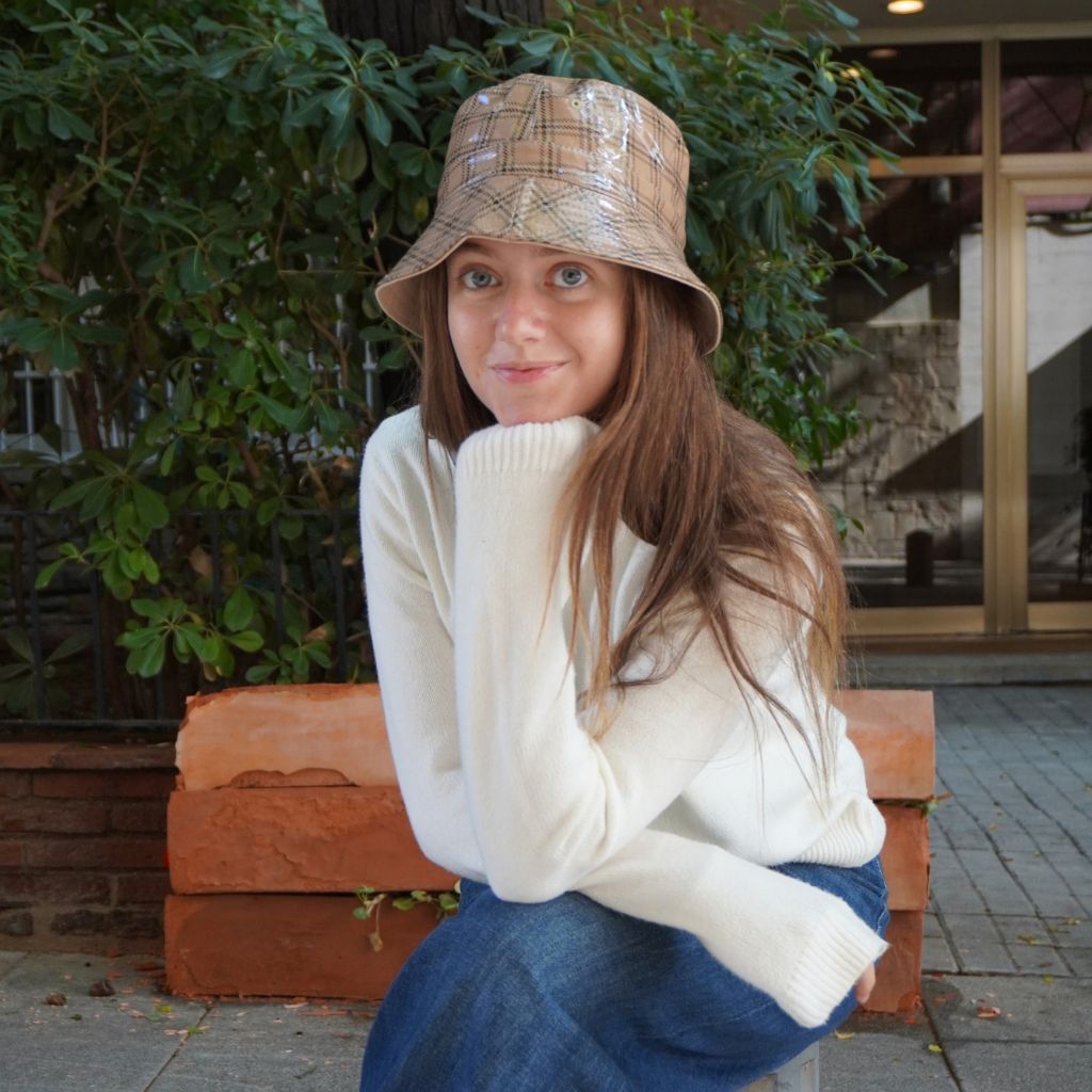 Gorro Lluvia Cuadros Escoceses Beige