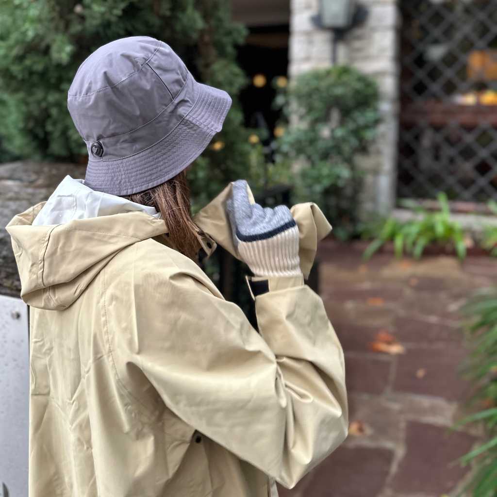 Foldable Grey Rain Hat