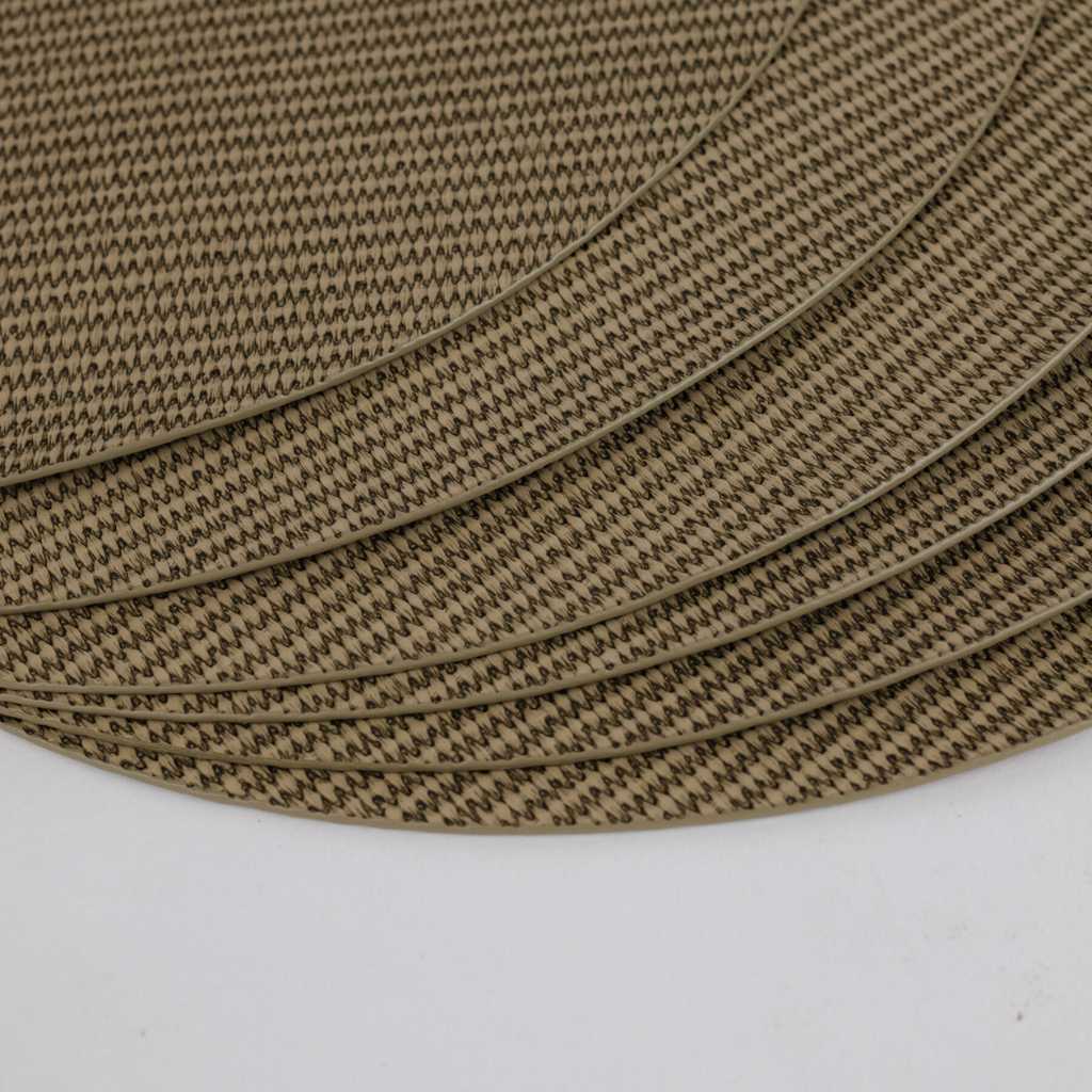 Set de 6 individuales con efecto piel en color rough nori