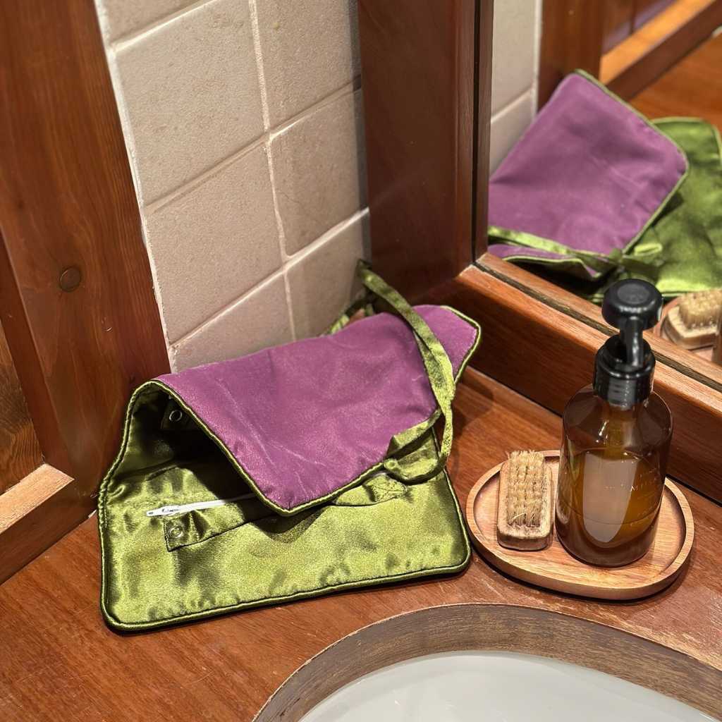Joyero Terciopelo Morado y Verde