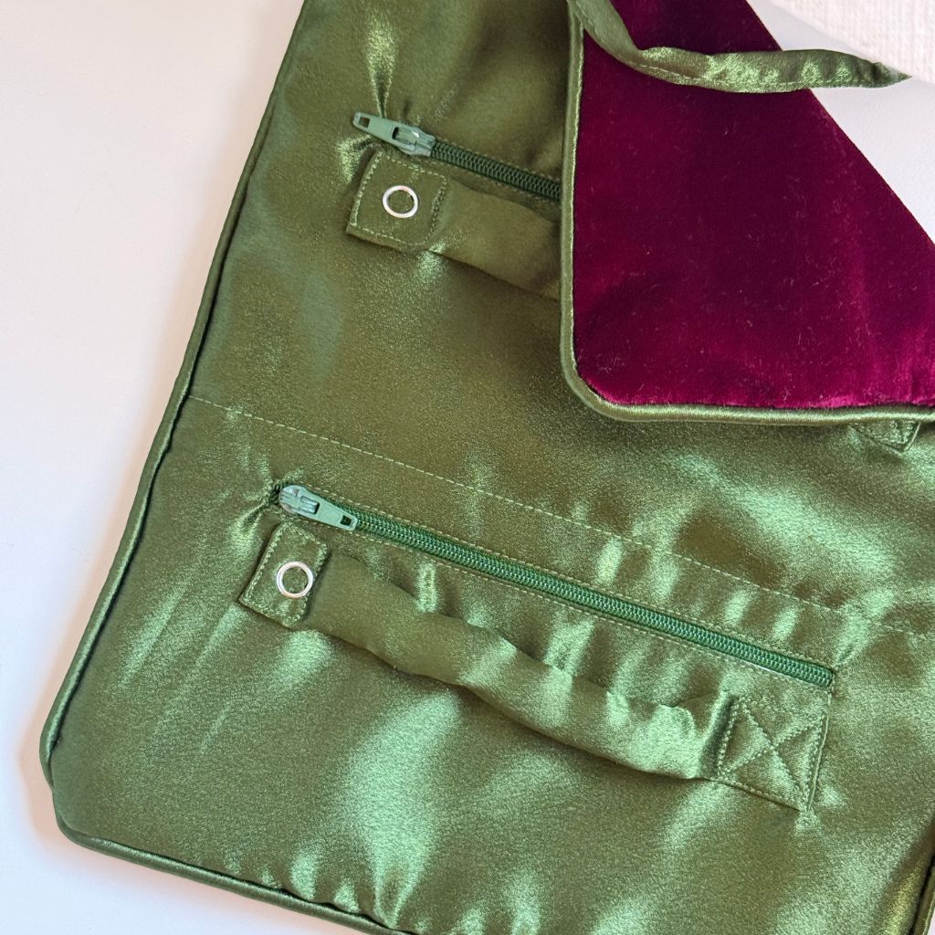 Joyero Terciopelo Morado Intenso y Verde