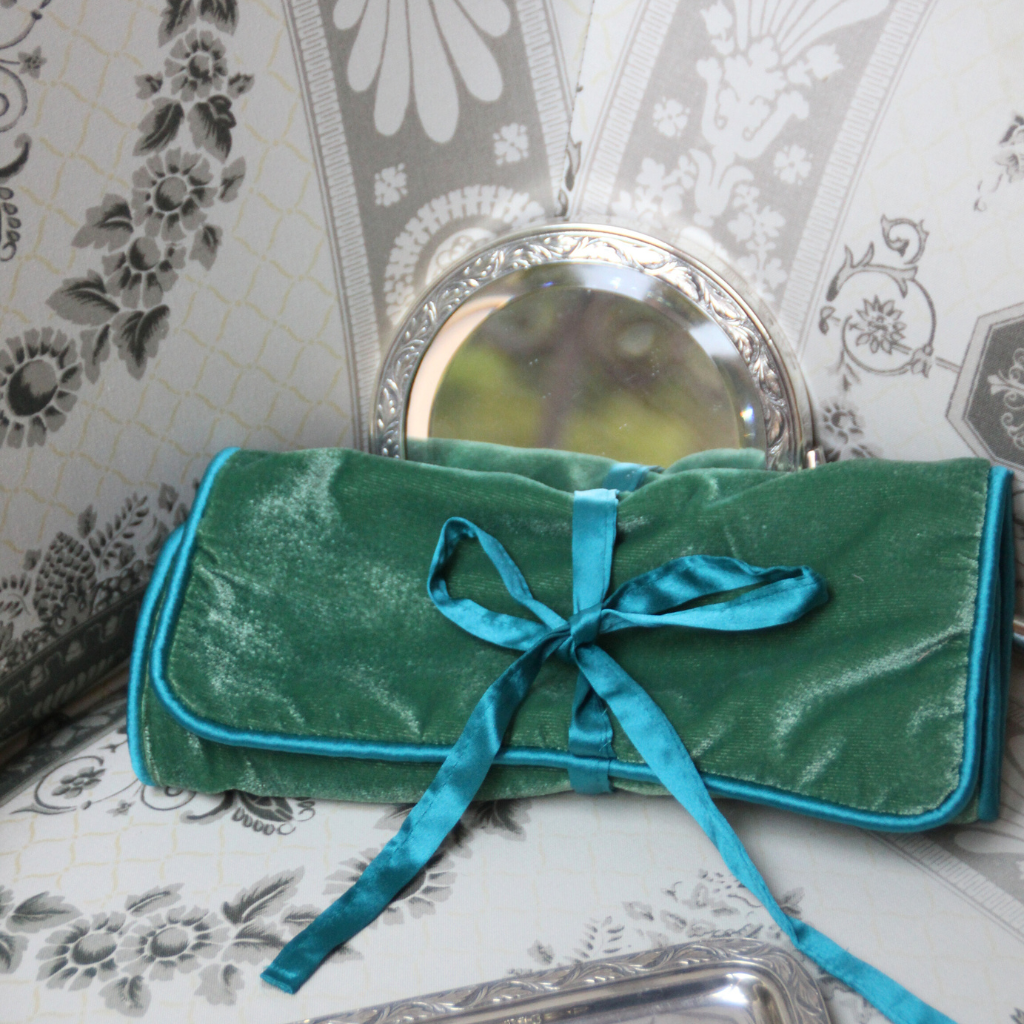 Joyero Terciopelo Verde y Azul