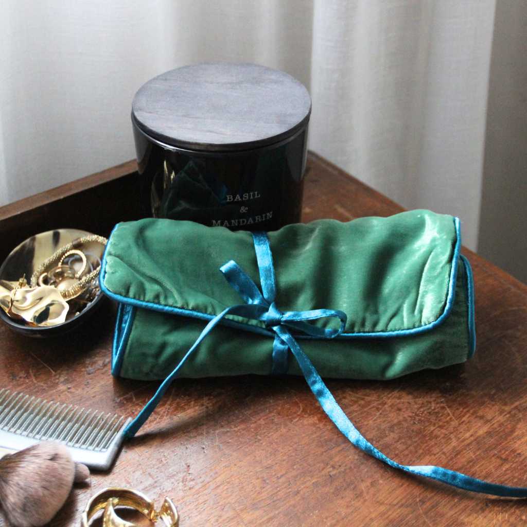 Joyero Terciopelo Verde y Azul