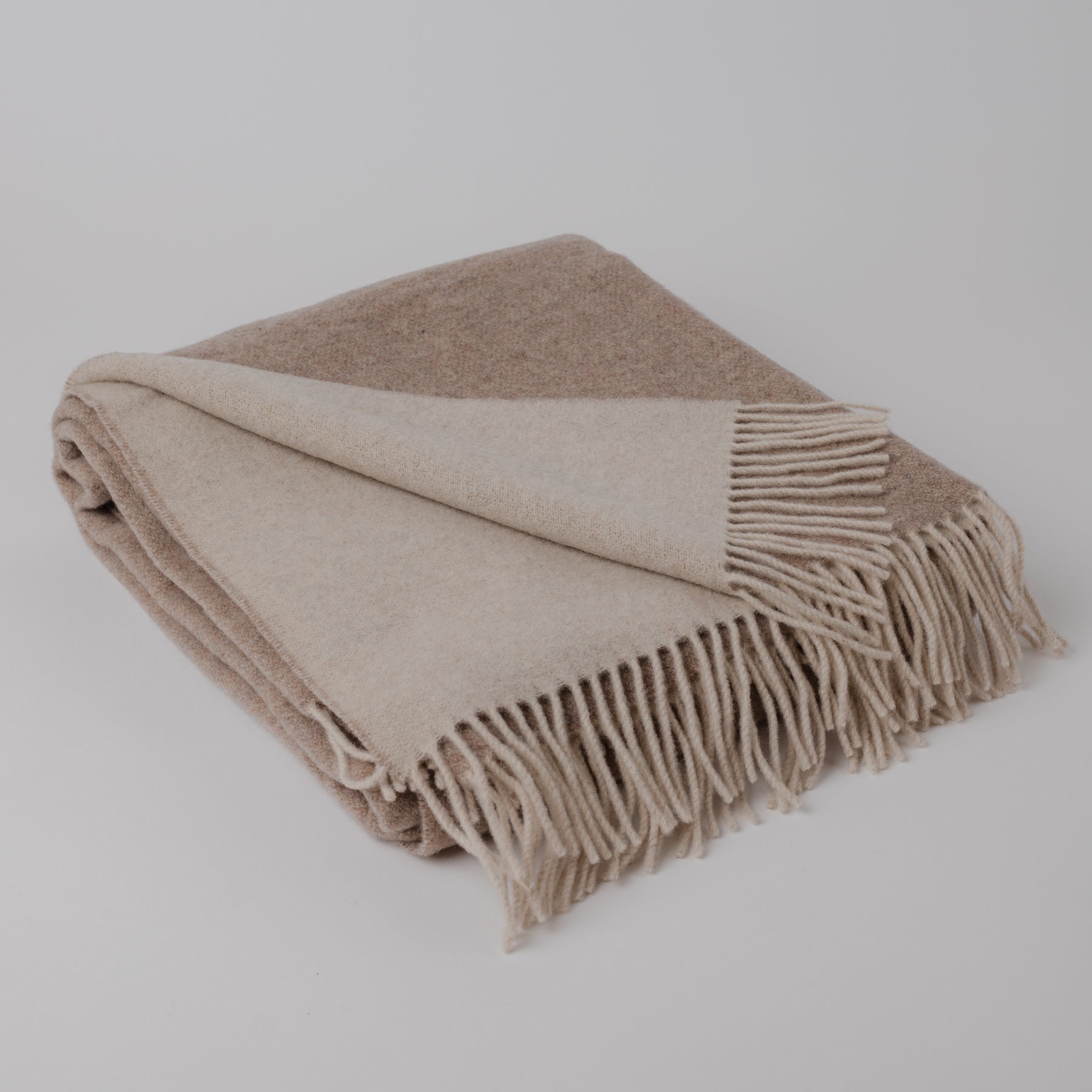 Manta Cashmere y Lana Beige