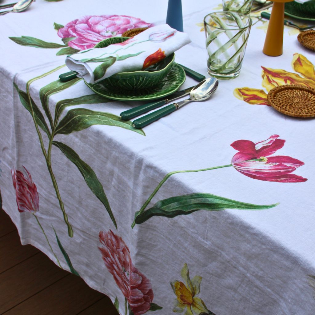 Mantel de Lino Flores