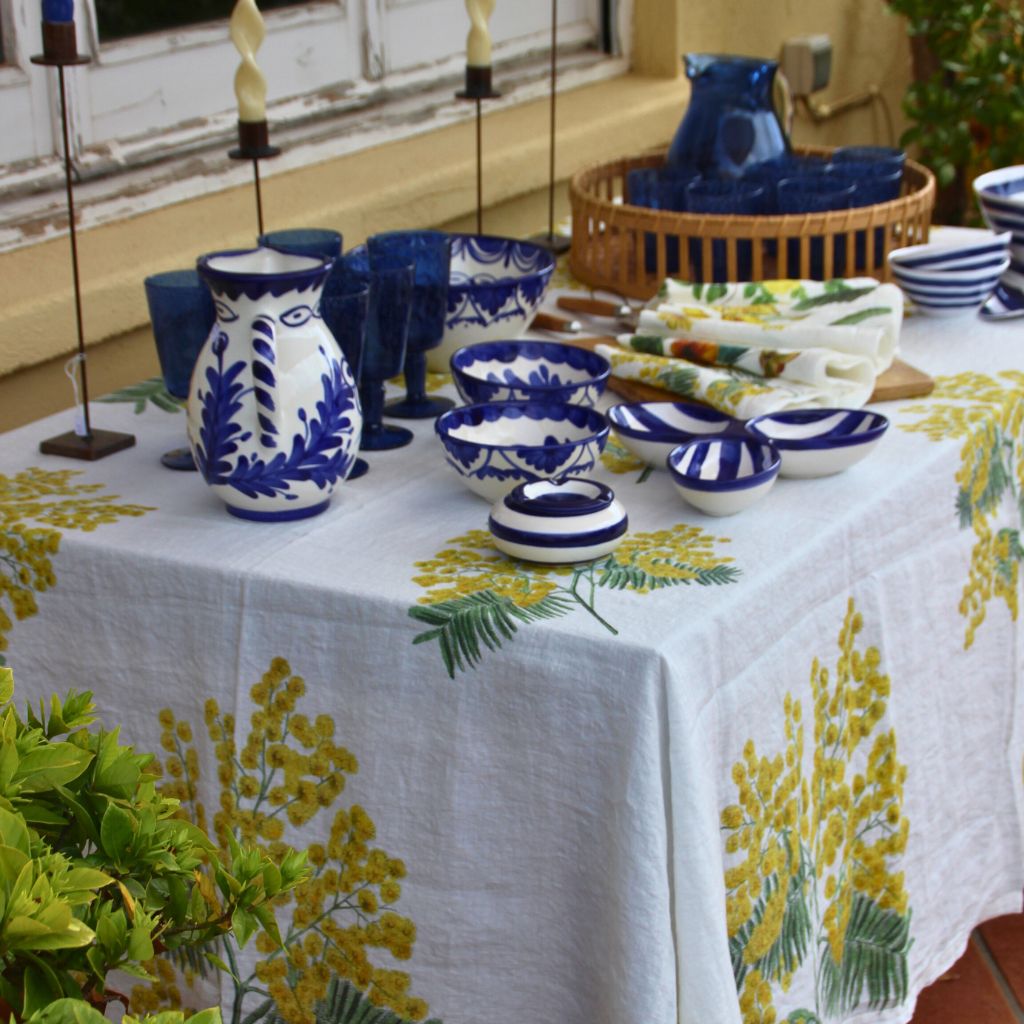Blue Striped Ashtray