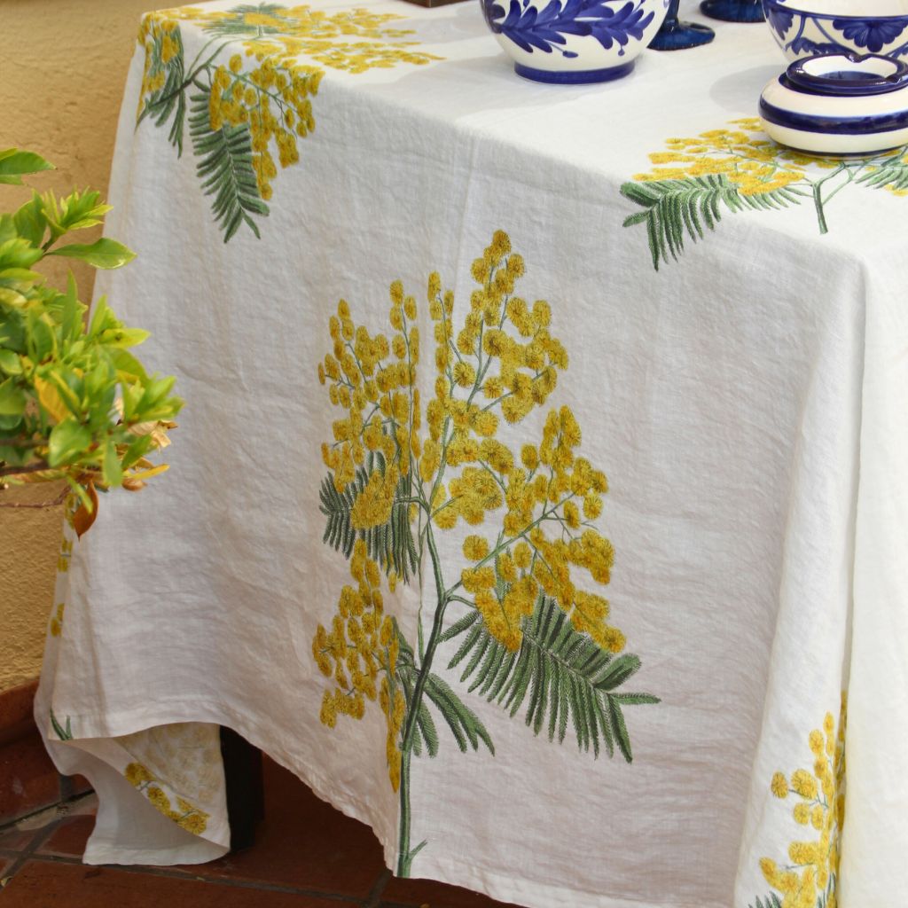 Mantel de Lino Mimosas