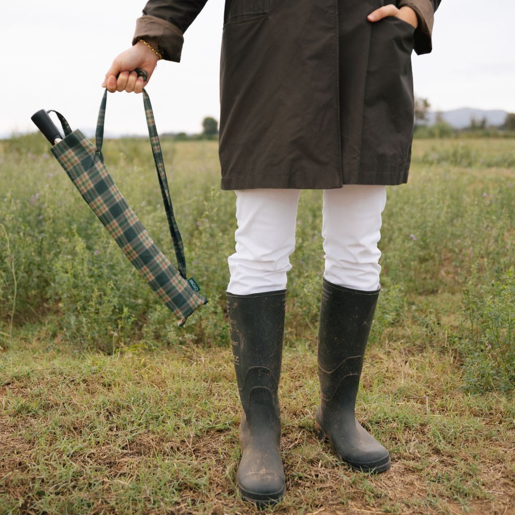 Checkered Golf Umbrella