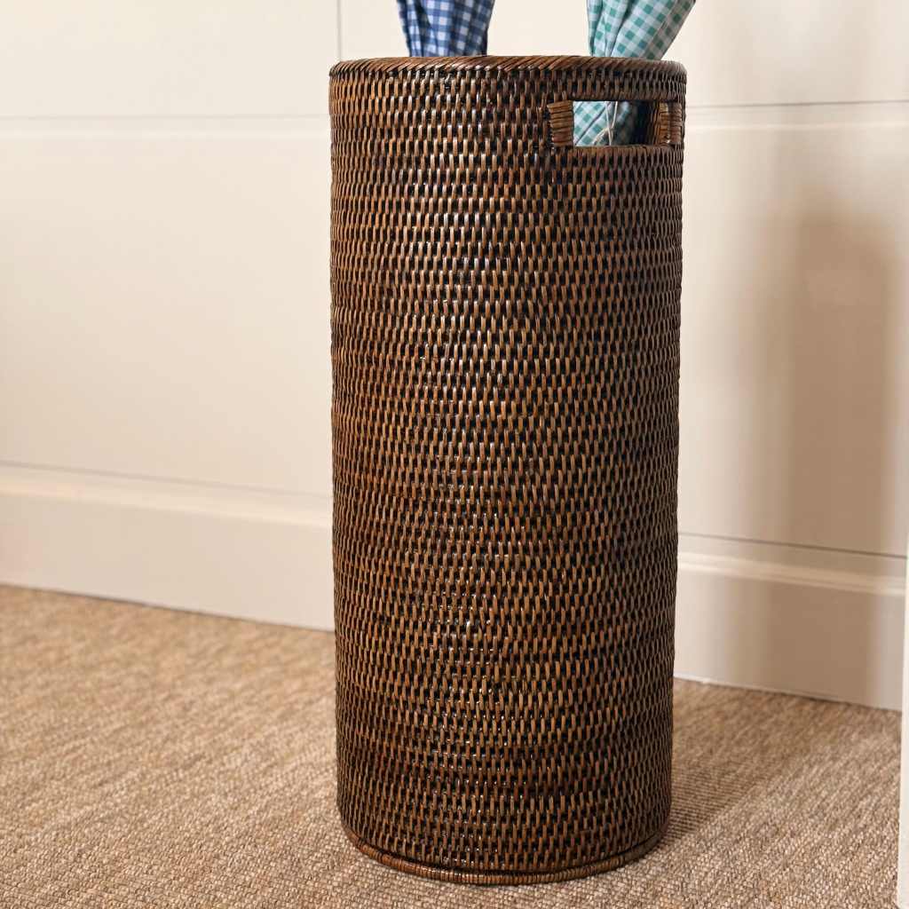 Chocolate Leather Umbrella Stand