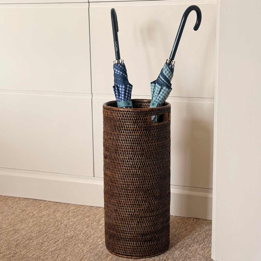 Chocolate Leather Umbrella Stand