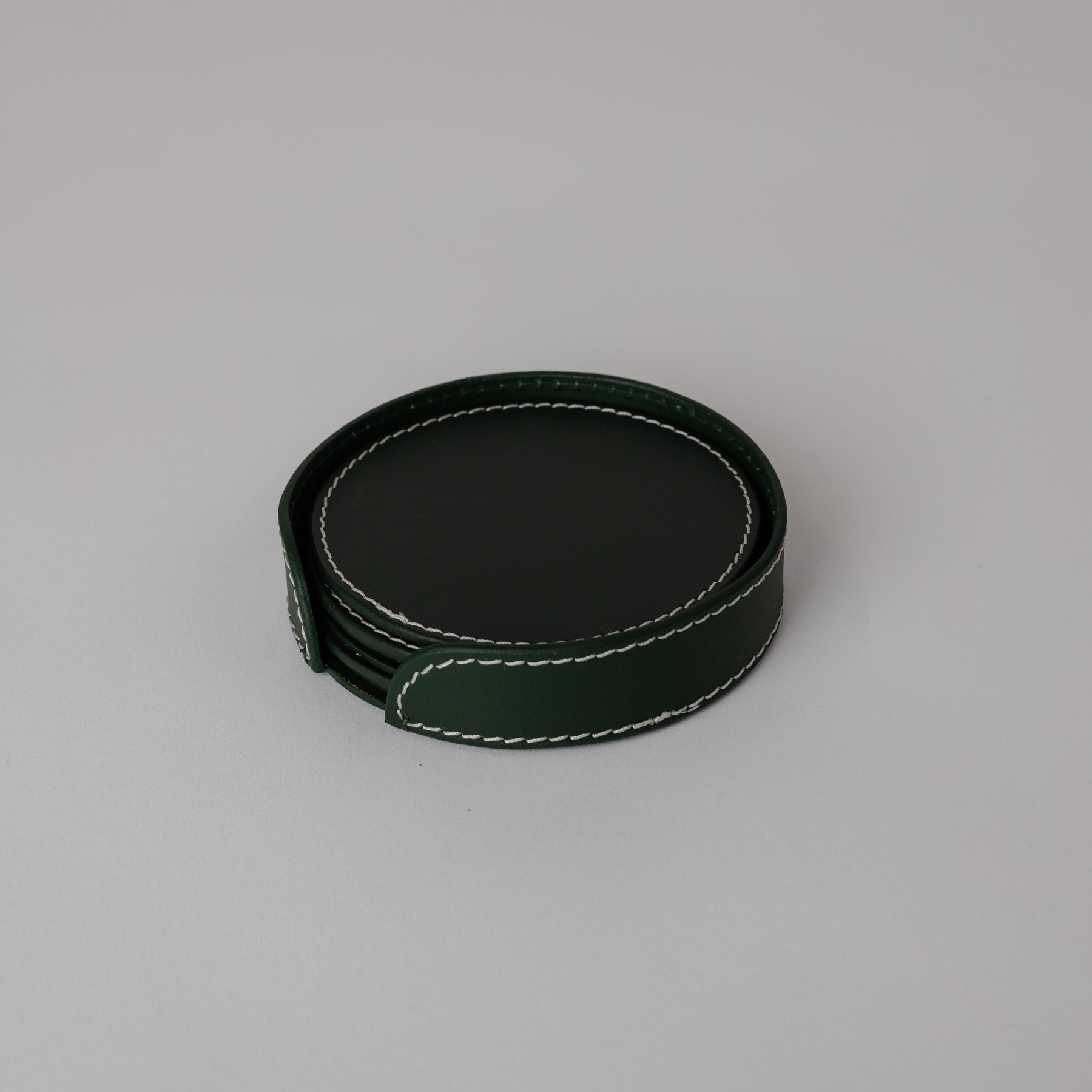 Posavasos Piel Dark Green (6 uds)