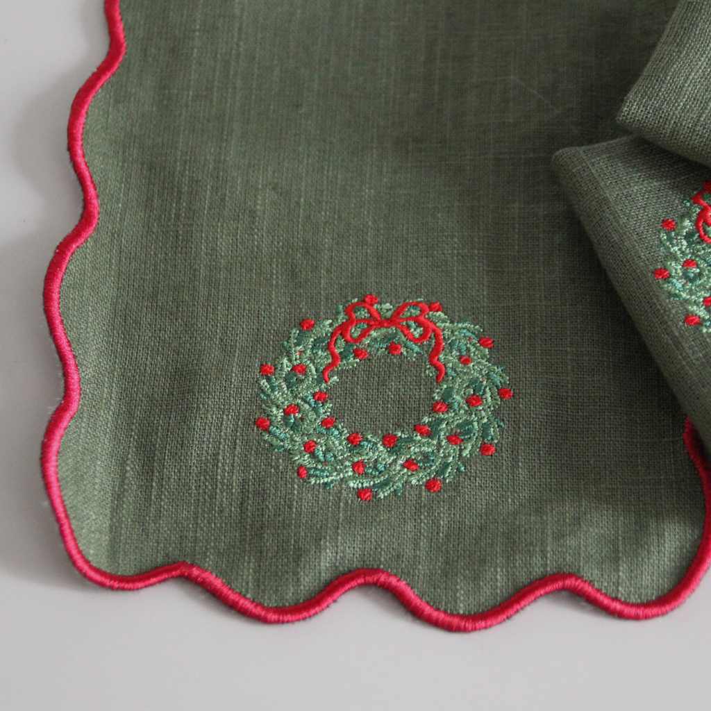 Servilletas Cocktail Corona Navidad (Set de 6)