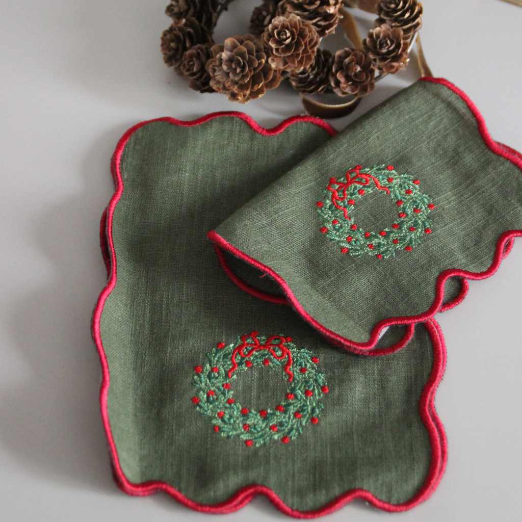 Servilletas Cocktail Corona Navidad (Set de 6)