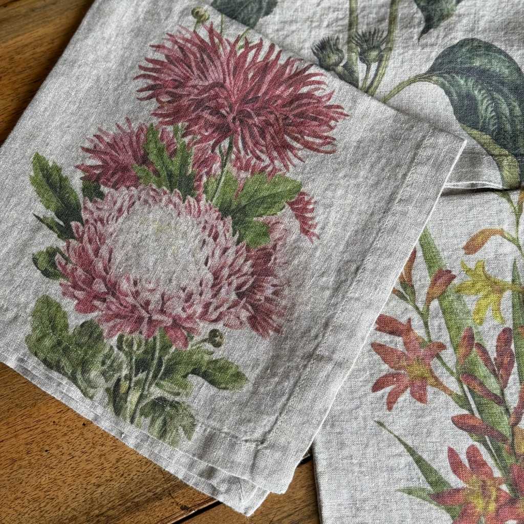 Linen Bird Napkins (Set of 6)